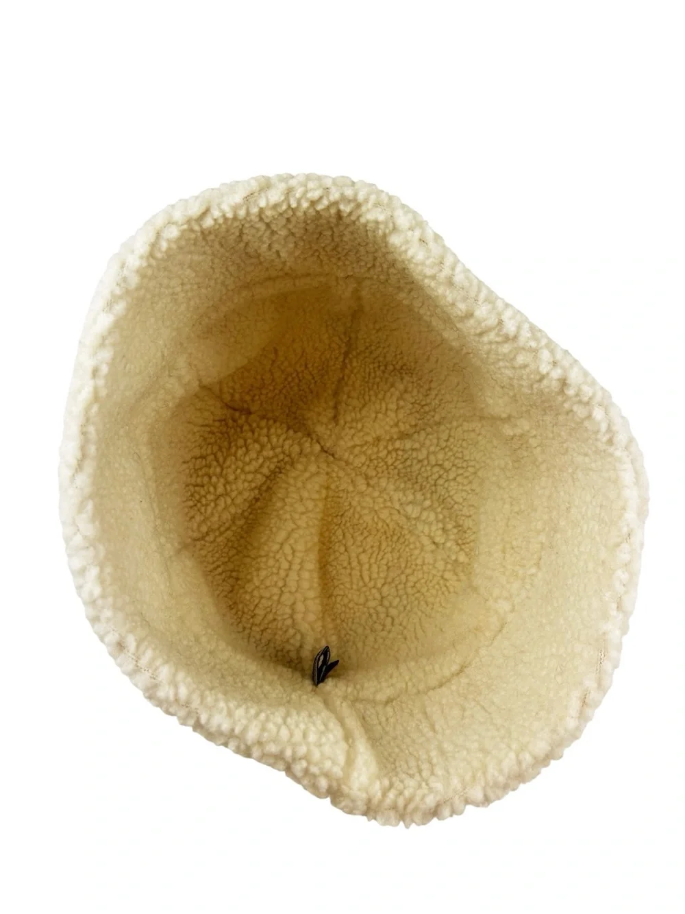 Ben Berger Shearling Trim Brown Suede Bucket Hat